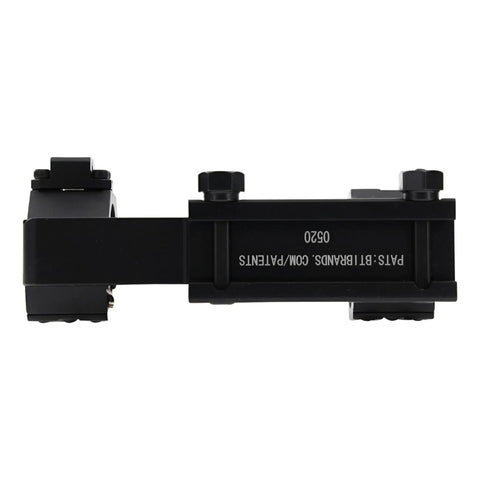 One Piece Picatinny Cantilever Scope Mount Featuring Integrated Anti Cant Indicator For Flawless Leveling top view showing 1.40 inch profile and 6061 alloy construction.