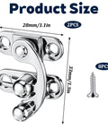 Dope Antique Style Hasp Latch 2 Piece Set With All Needed Screws For Jewelry Boxes And Toolboxes Rock Solid Zinc Alloy Lock Fresh Silver Clasp showing dimensions of 28mm and 33mm with screws.