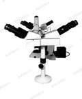 Five Head Multiview Teaching Microscope With Trinocular Eyepieces 40X To 1000X Magnification Led Illumination infinity plan objectives