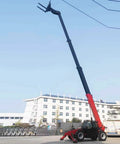 Heavy Duty Hydraulic Telehandler With Extendable Boom Loader lifting high on job site with powerful reach and controls.