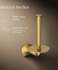 Occasion 27064-2MB Vertical Toilet Paper Holder in Brushed Moderne Brass with installation kit