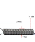 Premium Stainless Steel Extension Spring With Dual Hooks Built Like A Tank For Mechanical Fix Ups And Gear Projects Delivers Killer Tension To Keep Your Equipment Running Smooth, 350mm long.