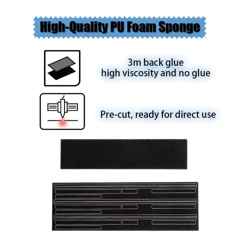 Sleek Precision Cut Self Adhesive Light Seal Foam Sponge Replacement Kit For Nikkormat El 35Mm Film Camera, PU foam sponges with pre-cut design.