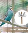 12 Sets Bird Cage Screws Fixing Kit For Stands And Cages Durable Silver Iron Hardware With Screws Cage Nuts Rails Perches And Springboards For Quick Assembly And Secure Mounts, bird cage perch screw