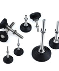 Adjustable Lathe Leg Set 60mm Diameter Threaded Leveling Feet with Swivel Base Articulating Legs in a Four Pack
