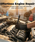 Mechanic using 1/2 Inch Flexible Shaft Extension Tool For Tight Spaces in engine bay, Handy Torque Socket Extender in automotive repair.