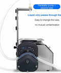Heavy Duty Digital Liquid Filling Machine With Stainless Steel Housing Straight Up Hella Fast At 13 Liters Per Minute, peristaltic pump setup.
