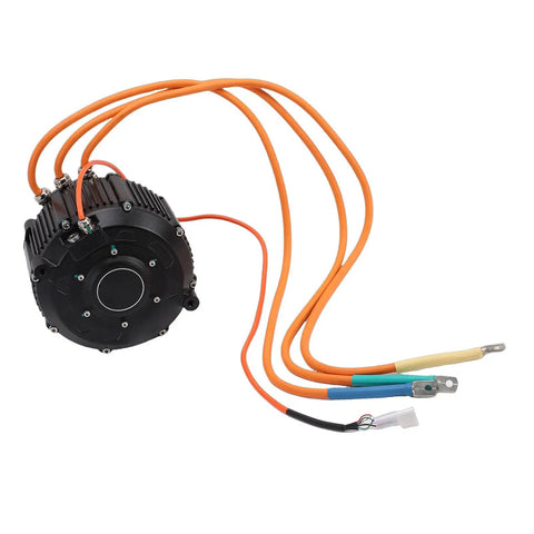 Beast 10KW Mid Drive Electric Bike Motor PMSM With Hall Sensor IP67 showing wiring and connectors