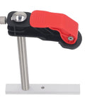 Heavy Duty Stainless Steel Hold Down Clamps For Woodworking Benchtop Setup With Quick Release Mechanism and No Sweat Operation, side view