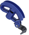 Holigie Hand Conduit Bender 3/4-Inch C45 Steel Pipe Bending Tool showing blue frame and gray base for accurate pipe bending.