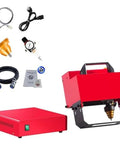 Heavy Hitter Pneumatic Dot Peen Marker For Metal Aluminum And Steel Powerhouse Dot Peen Engraver with accessories and base.