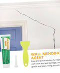Two Pack Wall Repair Cream Kit With Scraper And Precision Applicator For Quick Interior And Exterior Crack Repair Self Adhesive Paste For DIY Home Projects shown with wall crack.