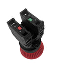 Solid As A Rock 22Mm Red Mushroom Emergency Stop Button Push Pull Switch UL Certified top view showing contacts and design.