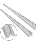 Industrial Linear Bearing Kit Two Pack 2200mm SBR20 Guide Rails with circular close-up of rail detail