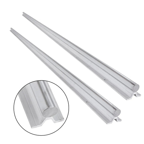 Industrial Linear Bearing Kit Two Pack 2200mm SBR20 Guide Rails with circular close-up of rail detail
