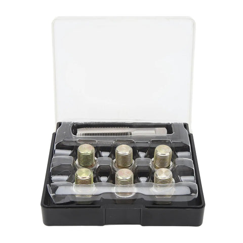 Fix Leaky Oil Pan Fast With This 13-Piece Steel Thread Repair Kit M13 X 1.5mm Bolt Screw Set For Drains And Taps That Get The Job Done Right, open case