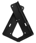 Heavy Duty Black Steel Floating Shelf Brackets 2 Pack, Concealed L-Shaped Wall Mount Supports for TV Cabinets and Kitchen Shelves
