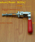 Toggle Clamp Hand Tool With High Holding Capacity For Woodworking And Welding, Push Pull Clamp, Heavy Duty Clamp With 100KG 150KG And 350KG Options, Quick Securing And Durable Steel Build, medium model 36204 with red handle