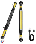 Magnetic Rechargeable Work Light 3000LM LED Light Bar With 5200mAh Battery, 360 Degree Rotatable Hook And Clip, cable