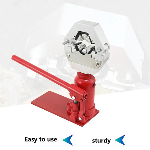7 Ton Benchtop Portable Hydraulic Hose Crimper With 4 Dies Manual High Pressure Hose Crimp Tool beefy aluminum alloy build