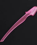 Women Foldable Eyebrow Razor For Safe Precise Hair Removal Effortless Brow Shaping With Sturdy Stainless Blades Portable Travel Ready grooming tool in pink.