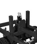 Close-up of Tow Behind Disc Harrow for ATV UTV and Utility Tractors 33 Inch with manual height control mechanism.