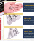 12 Size 304 Stainless Steel Clevis Pins Kit with Flat Head Fasteners M3 M4 M5 assorted link hinge pins in hand