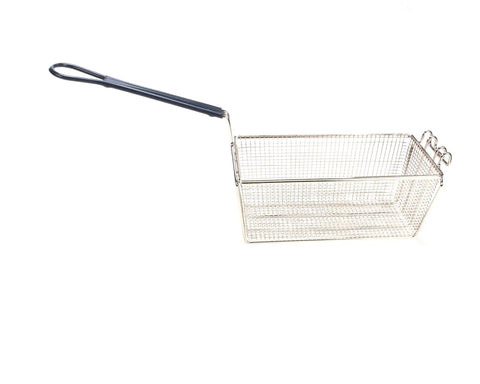 Half Size Fryer Basket 2035 with blue handle OEM replacement part for Imperial 2035 models, stainless steel mesh.