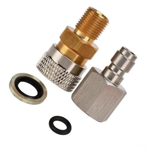 Top Shelf Quick Connect Filling Charging Hose With 1/8 Inch Thread High Pressure Pneumatic Air Line male female coupler pair with seals.