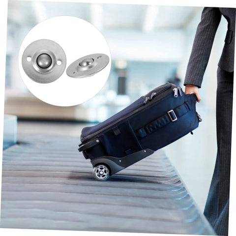 3 Sets Premium Silver Caster Wheels With Heavy Duty Roller Ball Bearings Slick Rolling Action For Office Chairs 360 Tight Swivel Multi Surface Replacement Upgrade on luggage ramp.