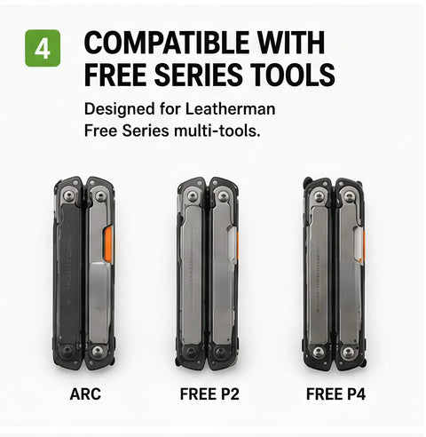 One Hand Opening Thumb Grip Accessory For Free Series P2 And P4 Multi Tools shown compatible with ARC, Free P2, Free P4