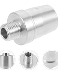 Heavy Duty Silver Aluminum Alloy Blower Drying Nozzle For Compressed Air Equipment, close-up view of nozzle tip.