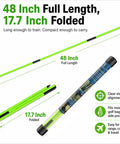 Golf Alignment Sticks 2 Pack, 48 Inch Collapsible Rods With Clear Storage Tube, Swing Training Aid displayed in full and folded positions