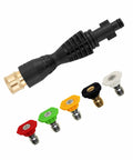 Pressure Washer Gun Adapter Kit With 1/4 Inch Quick Connect Socket And 5 Nozzles, Durable Pressure Washer Fittings For Ryobi