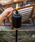 Adjustable Flame Resin Torch For Outdoor Lighting In Backyard, Lawn, Patio And Garden, 65-Inch Tall, Weather-Resistant