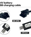 Two Pack 7.4V USB Charger Cable With Sm2Pin Plug For RC Cars Planes Tanks Boats And Other Remote Control Toys 7.4V 2S LiPo Battery USB Charger