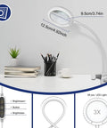 Magnifying Glass With Light And Stand 3X Magnifier Lens With Clamp Desk Magnifying Lamp On Desk For Crafting Reading Sewing