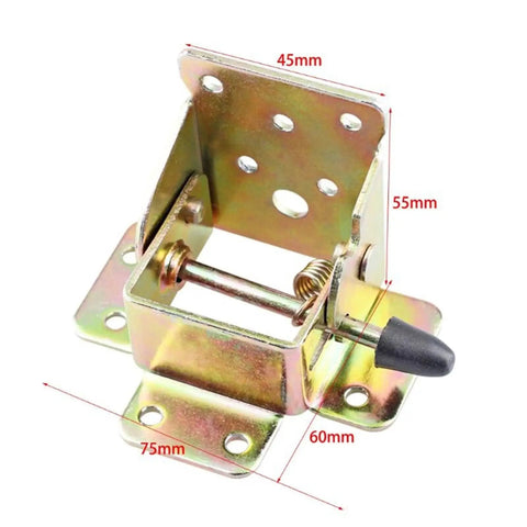 Iron Lock Folding Table And Chair Leg Bracket Hinges 4 Piece Set For Diy Bed Legs And Workbenches Door Hinge Hardware Heavy Duty Steel