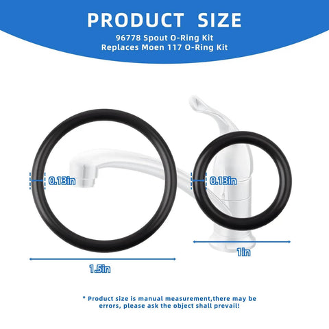 Rotating Spout Kitchen Faucet O Ring Kit Replacement Includes Two Sets Of Three O Rings One Set Ready To Use Plus Spare