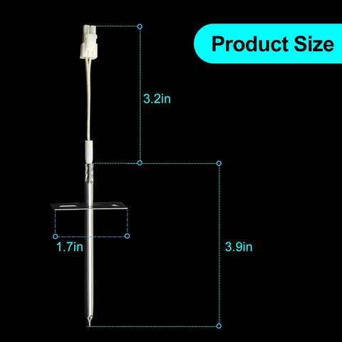 Upgraded Temperature Sensor Probe For Range Ovens Easy Install Plug-N-Play Ready And Precise Readouts Compatible With Samsung And LG Ovens Fits EBG61305805 DG32-00002A 6322B62214A PS4240743 PS11732697, 82mm cable, stainless steel