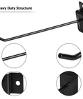 100 Pack Black Slatwall Hooks 10 Inch Long Heavy Duty Iron Slatwall Panel Hangers For Garage Shop Retail Displays Pro Grade Rustproof