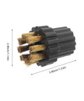 Slick Hardworking 6 Pack Steam Cleaner Brush Head Replacements Featuring Durable Plastic And Copper Build For Quick Swap Commercial Floor Mop Parts That Crush Grime With Zero Sweat, showing detailed bristle arrangement.