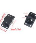 Two Set Sliding Cabinet Door Hardware ABS Plastic Wardrobe Pulley For Cabinet Barn Door Wardrobe Closet Black 58mm Length 34mm Diameter Wheel