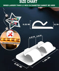 Size chart for 40 Clear Outdoor Light Clips With Double Clips Design, showing dimensions and wire diameter limit.