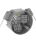 PVC New Construction Ceiling Junction Box Non-Metallic J-Box For Wiring, Drywall Install, ETL Listed, 2 Hour Fire Rating, Gray