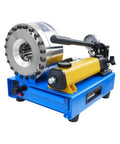 Beast Of A Handheld Hydraulic Hose Crimper With 8 Interchangeable Dies, 0.01mm Rotary Micrometer Precision, close-up view.