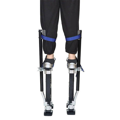 Adjustable Aluminum Drywall Stilts For Painting And Cleaning, 18 To 30 Inch Range, Pro Grade Tool Stilts with Secure Fit Straps