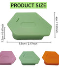 Magnetic Seam Guide Set For Sewing Machines Upgraded Polygonal Hemmer With Scale 3 Pack Quilting Tool in green, pink, orange.