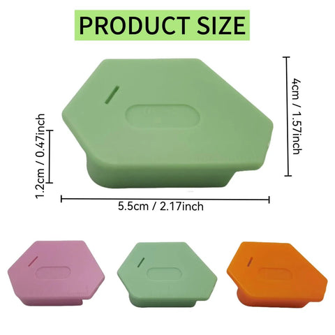 Magnetic Seam Guide Set For Sewing Machines Upgraded Polygonal Hemmer With Scale 3 Pack Quilting Tool in green, pink, orange.
