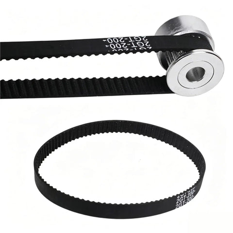 Check Out This Sweet 1 Pc 2 GT Timing Pulley Kit For Your 3D Printer Setup Featuring 20T And 40T Gears That Give A Cool 2 To 1 Speed Reduction With Smooth 6mm Belt Motion And Multi Bore Options Ranging From 3Mm Up To 12Mm To Fit Just Right Without. black 2GT timing belt and aluminum pulley for 3D printer drive